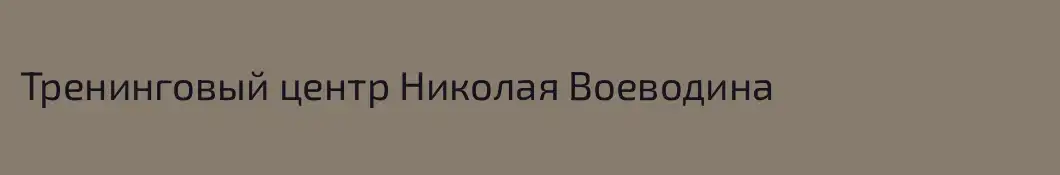 Тренинговый центр Николая Воеводина